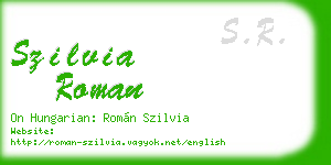 szilvia roman business card